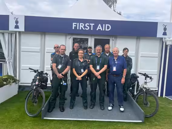 Medic 1 team with Emergency Ambulance